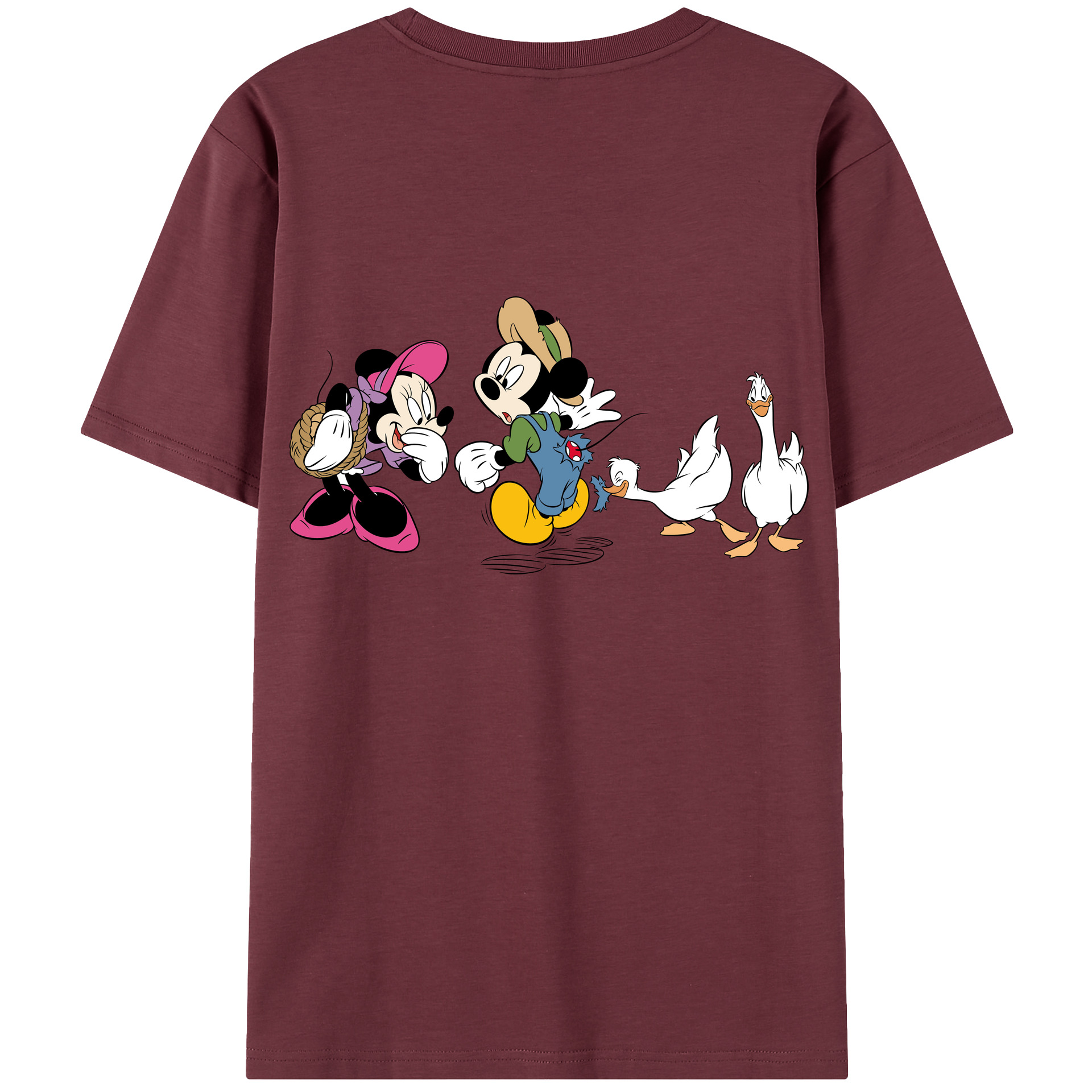 （画像用） ミッキーマウス Mickey Mouse 綿100％半袖Tシャツ（背面プリント）